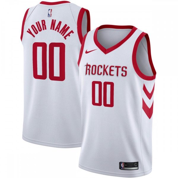 Houston Rockets Nike Elegant Swingman Custom Jersey Association Edition White