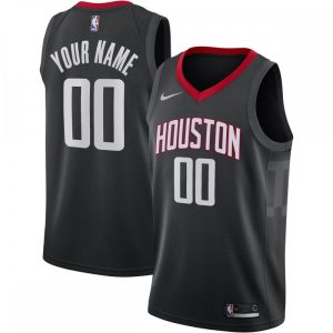 Houston Rockets Nike Swingman Terrific Custom Jersey Black Statement Edition