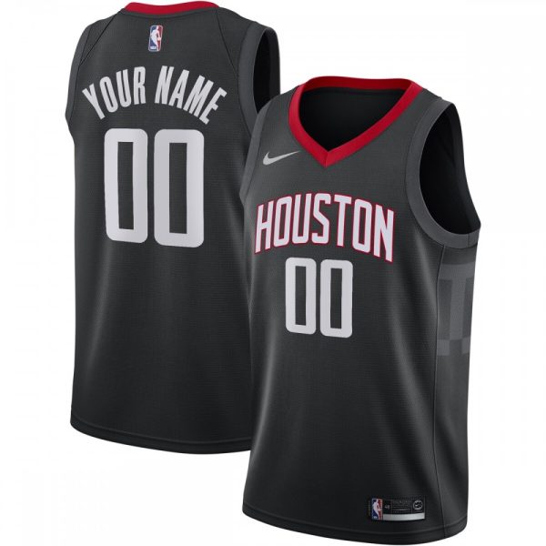 Houston Rockets Nike Swingman Terrific Custom Jersey Black Statement Edition