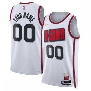 Houston Rockets Nike Unisex 2024/25 Custom Swingman Splendid Jersey City Edition White