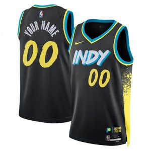 Indiana Pacers Nike Elegant Unisex 2023/24 Custom Swingman Jersey Black City Edition