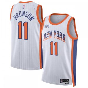Jalen Brunson New York Notable Knicks Nike Unisex 2024/25 Swingman Player Jersey City Edition White