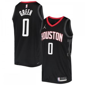Jalen Green Houston Rockets Jordan Brand Glamorous 2021/22 Swingman Jersey Statement Edition Black