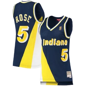 Jalen Rose Top - notch Indiana Pacers Women's 1996/97 Hardwood Classics Swingman Jersey Navy