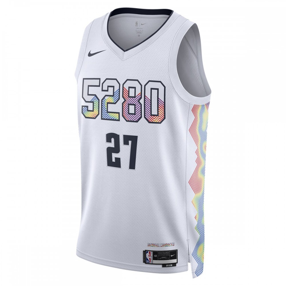 Jamal Murray Denver Nuggets Nike Unisex 2024/25 Swingman Player Enchanting Jersey City Edition White - Image 2