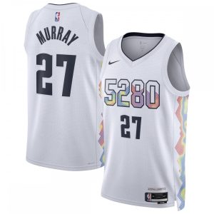 Jamal Murray Denver Nuggets Nike Unisex 2024/25 Swingman Player Enchanting Jersey City Edition White