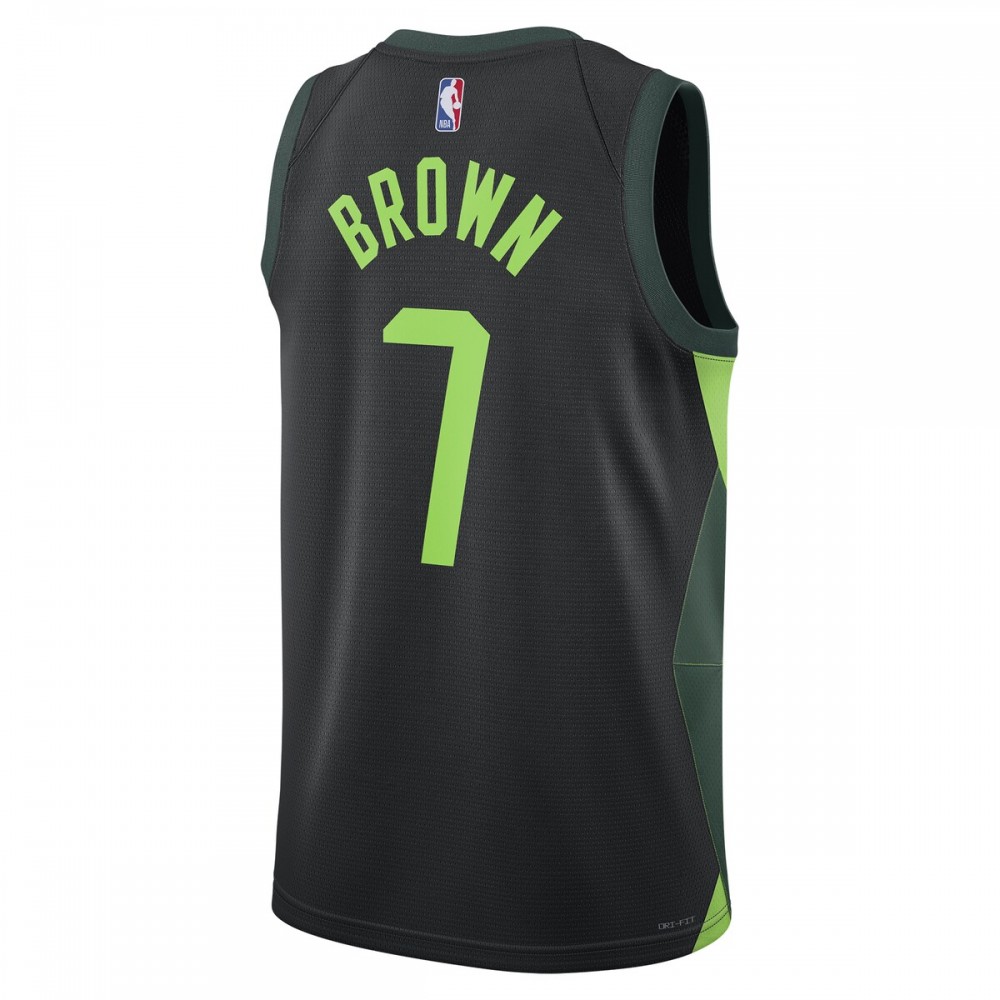 Jaylen Brown Boston Celtics Nike Unisex 2024/25 Terrific Swingman Player Jersey City Edition Black - Image 3