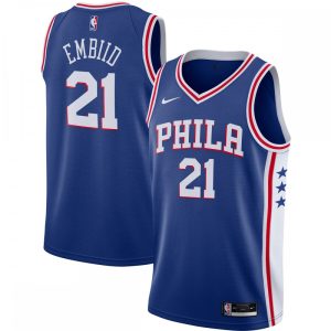 Joel Embiid Philadelphia 76ers Nike 2020/21 Swingman Jersey Magnificent Royal Icon Edition