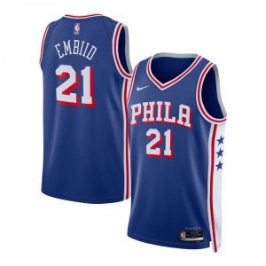 Joel Embiid Philadelphia 76ers Nike Premium Unisex Swingman Jersey Icon Edition Royal