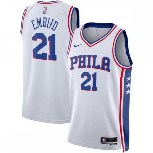 Joel Embiid Philadelphia 76ers Nike Unisex 2022/23 Swingman Jersey Fantastic Association Edition White