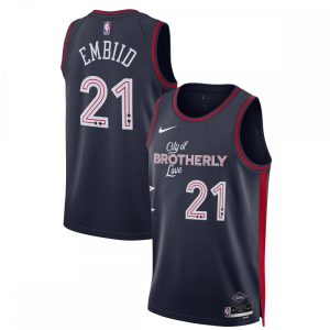 Joel Embiid Philadelphia 76ers Nike Unisex 2023/24 Swingman Premium - grade Jersey Navy City Edition