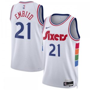 Joel Embiid Philadelphia 76ers Nike Unisex 2024/25 Swingman Player Luxurious Jersey City Edition White