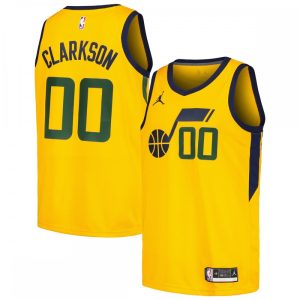 Jordan Clarkson Utah Jazz Jordan Brand Swingman Player Jersey Premium - grade Statement Edition Yellow