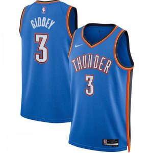 Josh Giddey Oklahoma City Thunder Nike Unisex 2022/23 Swingman Jersey Icon Remarkable Edition Blue