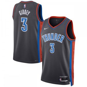 Josh Giddey Oklahoma City Thunder Nike Unisex Superb 2022/23 Swingman Jersey City Edition Gray
