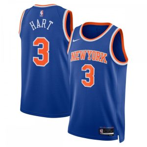 Josh Hart New York Knicks Nike Unisex Swingman Exceptional Jersey Icon Edition Blue