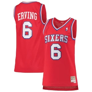 Julius Erving Philadelphia Refined 76ers Women's 1982/83 Hardwood Classics Swingman Jersey Red
