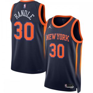 Julius Randle New York Knicks Jordan Brand 2022/23 Statement Edition Swingman Exceptional Jersey Navy