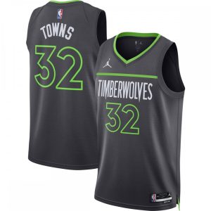 Karl Anthony Fantastic Towns Minnesota Timberwolves Jordan Brand 2022/23 Statement Edition Swingman Jersey Charcoal