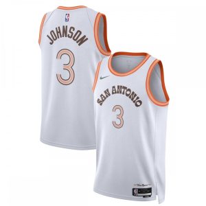Keldon Johnson San Antonio Spurs Nike Unisex 2023/24 Swingman Jersey White Distinguished City Edition