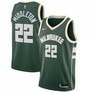 Khris Middleton Milwaukee Bucks Captivating Nike 2020/21 Swingman Jersey Hunter Green Icon Edition