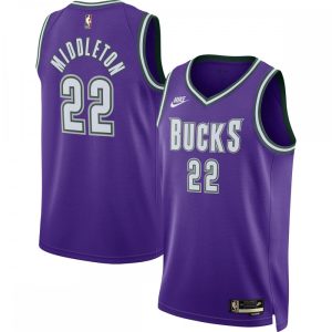 Khris Middleton Milwaukee Bucks Nike 2022/23 Swingman Jersey Purple Glamorous Classic Edition