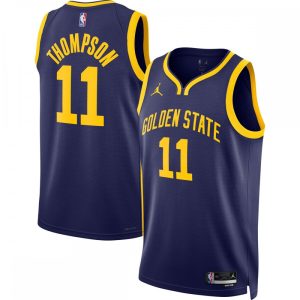 Klay Thompson Golden State Warriors Jordan Brand 2022/23 Statement Edition Charming Swingman Jersey Navy