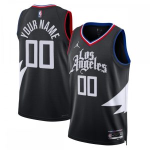 LA Clippers Jordan Brand Unisex 2022/23 Swingman Custom Jersey Statement Edition Black Dashing