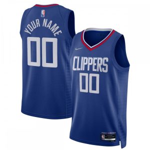 LA Clippers Nike 2021/22 Stylish Diamond Swingman Custom Jersey Icon Edition Royal