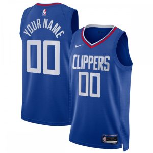 LA Clippers Nike Dashing Unisex 2022/23 Swingman Custom Jersey Royal Icon Edition