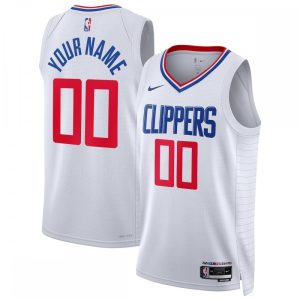 LA Clippers Nike Glamorous Unisex 2022/23 Swingman Custom Jersey White Association Edition