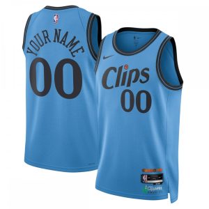LA Clippers Nike Unisex 2024/25 Custom Swingman Jersey City Edition Outstanding Light Blue