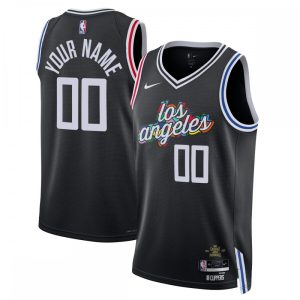 LA Clippers Superior Nike Unisex 2022/23 Swingman Custom Jersey City Edition Black