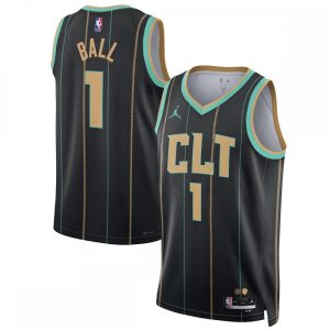 LaMelo Ball Charlotte Hornets Jordan Brand Unisex 2022/23 Swingman Jersey City Gorgeous Edition Black
