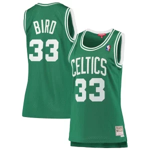 Larry Bird Boston Celtics Women's 1985 86 Hardwood Classics Swingman Jersey Kelly Green Premium - grade
