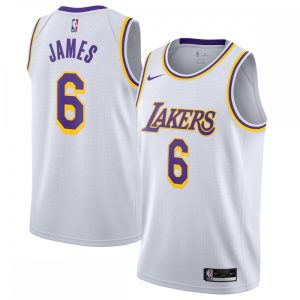 LeBron Gorgeous James Los Angeles Lakers Nike 2021/22 #6 Swingman Player Jersey White Association Edition