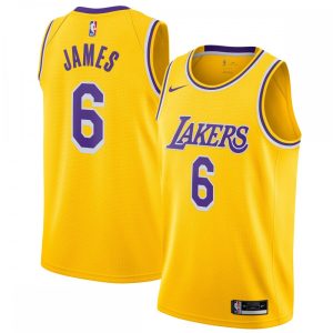LeBron James Los Angeles Lakers Nike 2021/22 #6 Swingman Player Jersey Magnificent Gold Icon Edition