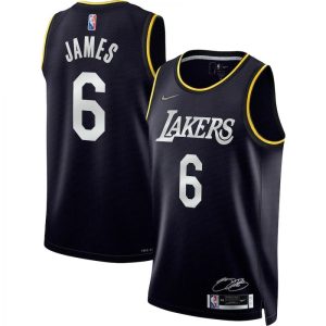 LeBron James Los Angeles Lakers Nike 2022 Alluring Select Series MVP Swingman Jersey Black