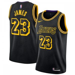 LeBron James Los Angeles Lakers Nike City Edition Distinguished Swingman Jersey Black