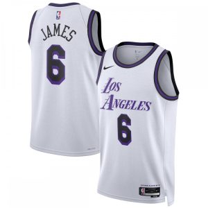 LeBron James Los Angeles Lakers Striking Nike Unisex 2022/23 Swingman Jersey City Edition White