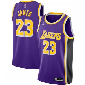 LeBron James Los Angeles Splendid Lakers Jordan Brand 2020/21 Swingman Jersey Statement Edition Purple