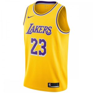 LeBron James Los Distinguished Angeles Lakers Nike Swingman Player Jersey Gold Icon Edition