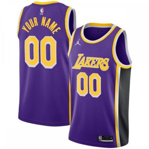 Los Angeles Lakers Jordan Brand Swingman Custom Jersey Statement Dashing Edition Purple