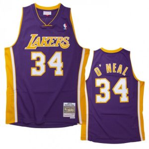 Los Angeles Lakers Lakers O'NEAL Fantastic #34 Throwback Purple 1999/00 Swingman NBA Jersey