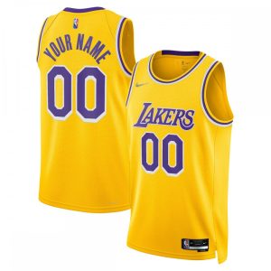 Los Angeles Lakers Nike 2021/22 Diamond Swingman Premium - grade Custom Jersey Icon Edition Gold