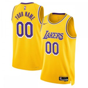 Los Angeles Lakers Nike Unisex 2022/23 Swingman Custom Jersey Gold Classy Icon Edition
