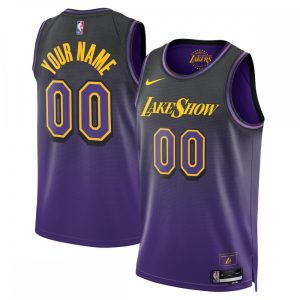 Los Angeles Lakers Nike Unisex 2024/25 Custom Swingman Jersey Phenomenal City Edition Purple