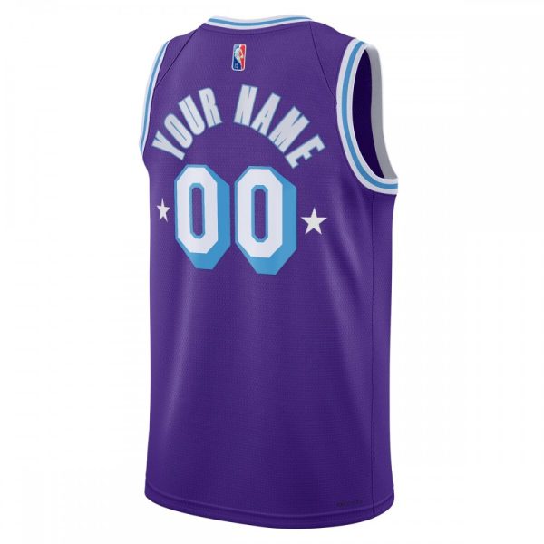 Los Angeles Terrific Lakers Nike 2021/22 Swingman Custom Jersey City Edition Purple - Image 3