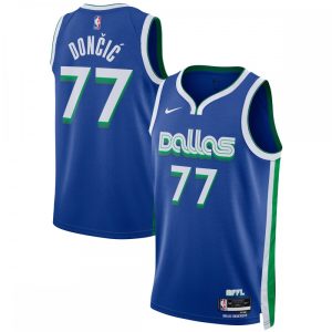 Luka Doncic Dallas Mavericks Nike Unisex 2022/23 Swingman Splendid Jersey City Edition Blue