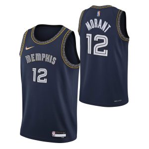 Memphis Grizzlies Ja Morant #12 Nike Black 2021/22 Diamond Swingman Jersey City Edition Luxurious